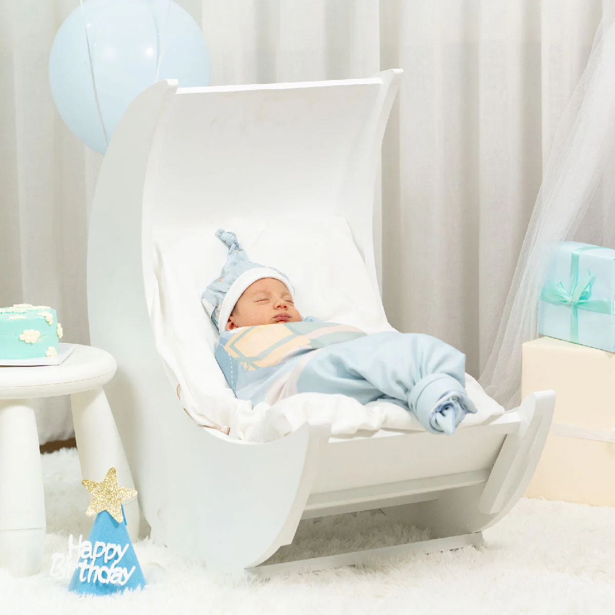 Granny Ben Birthday Party Collection Tencel™ Muslin Swaddle Cloth - Image 4