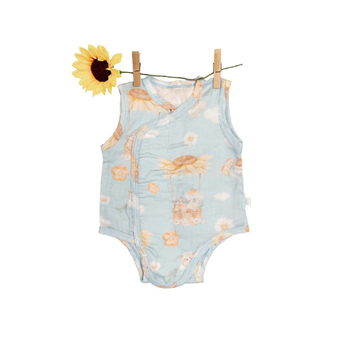 Granny Ben Tencel™ Snap and Sleep Bodysuit Floral Daydream - Image 7