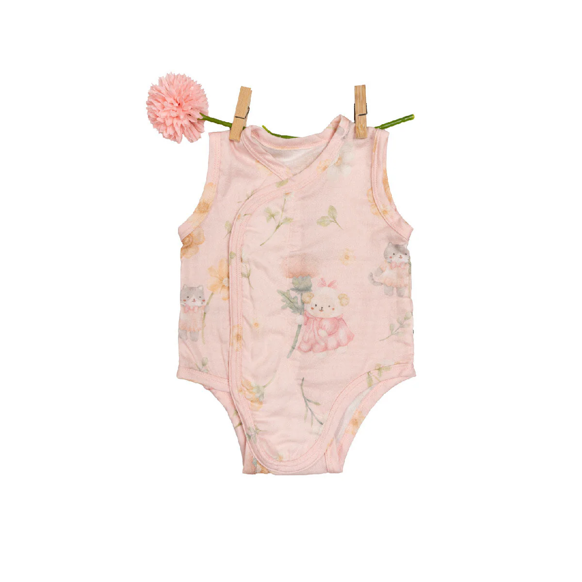 Granny Ben Tencel™ Snap and Sleep Bodysuit Floral Daydream - Image 9