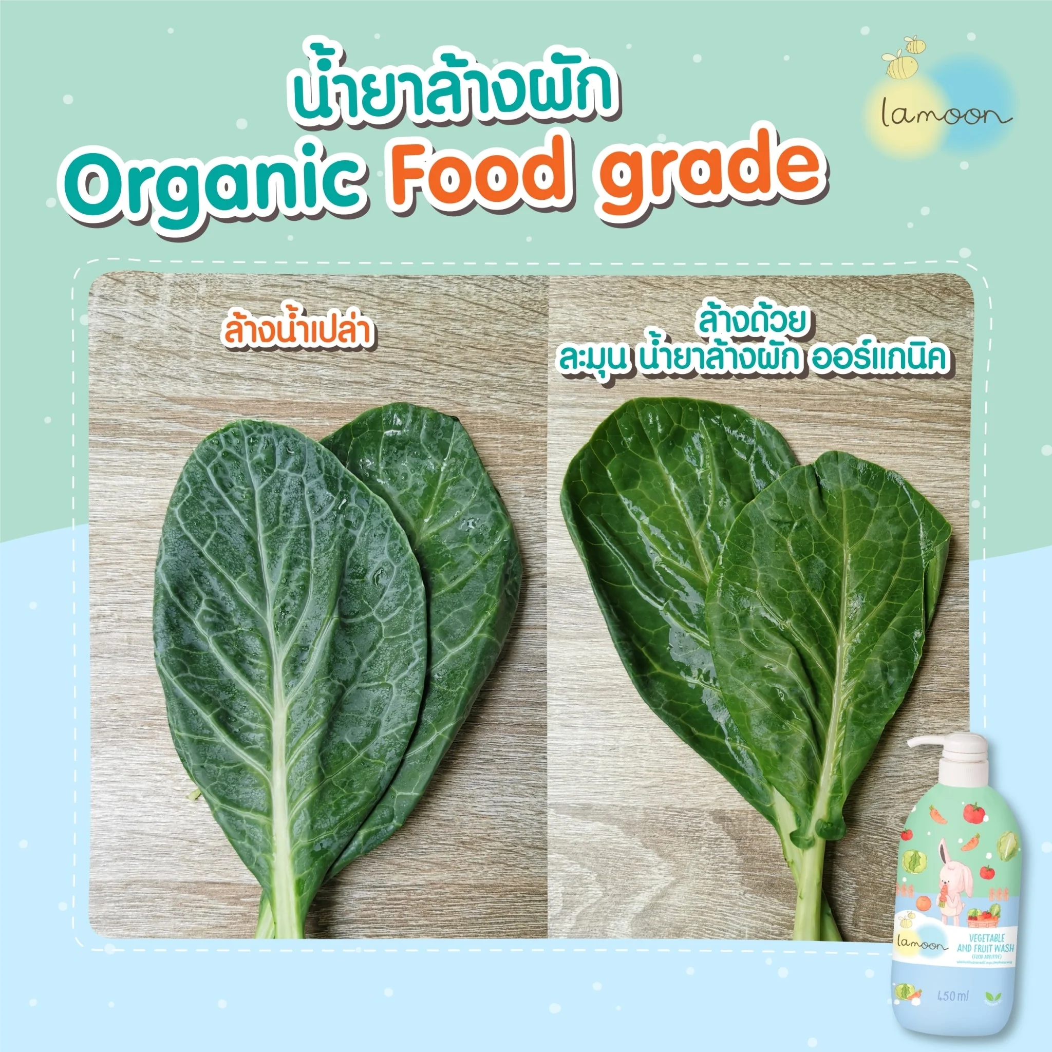 Lamoonbaby Fruit & Vegetable Wash – Pump Bottle 450 ml and Refill 400 ml. - Image 3