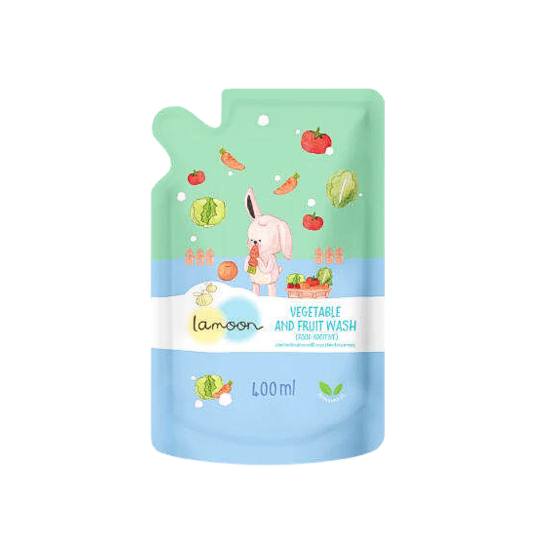 Lamoonbaby Fruit & Vegetable Wash – Pump Bottle 450 ml and Refill 400 ml. - Image 4