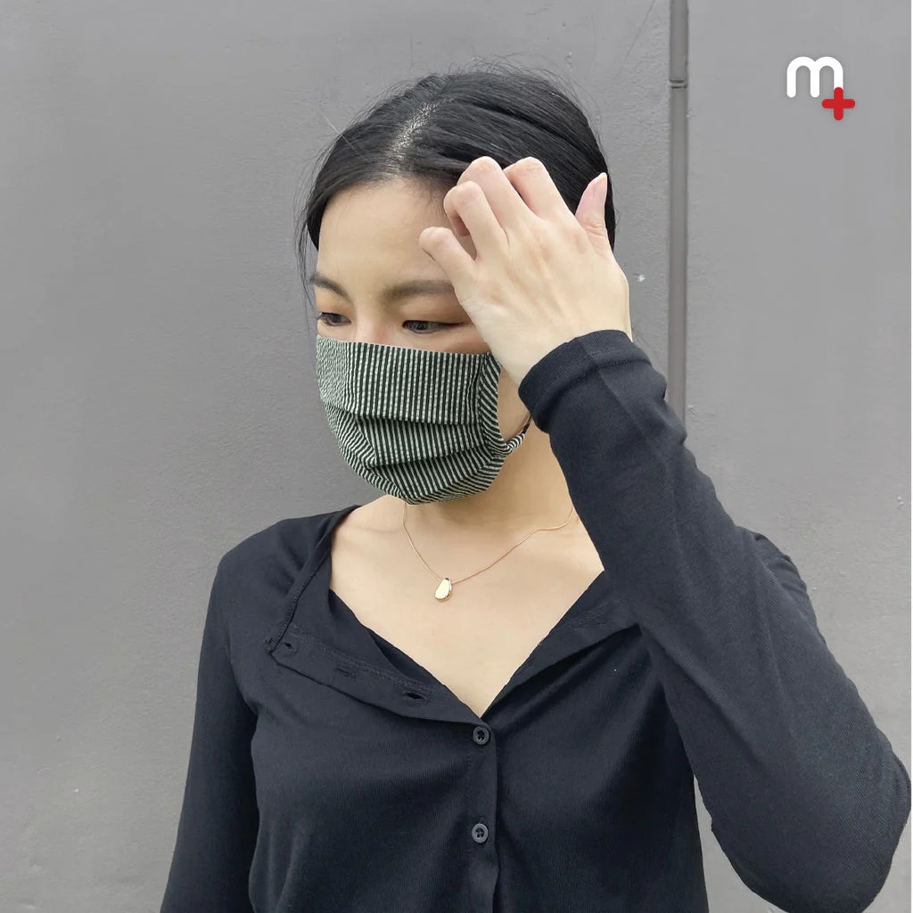 Medtex Fabric Mask, Seer Sucker Model (Wrinkle-Free, No-Iron) - Image 4