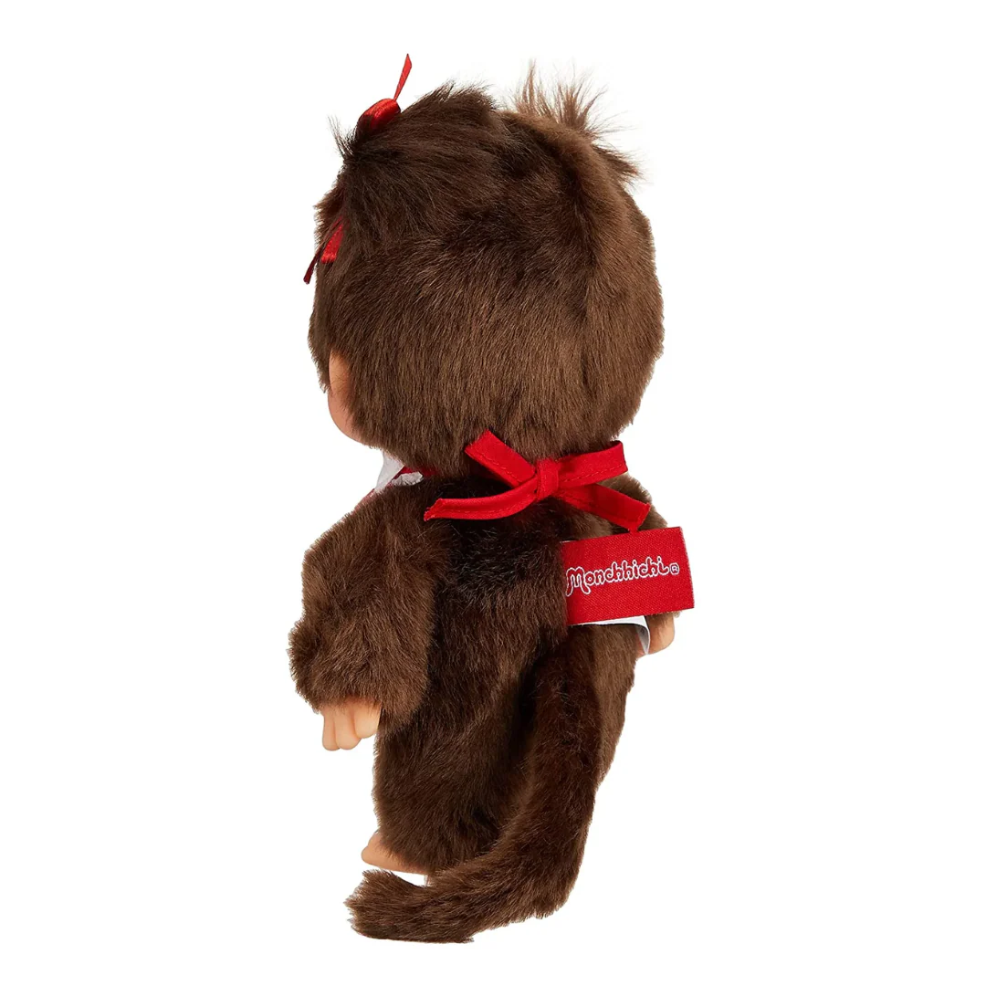 Monchhichi Plush Premium Standard S Brown Girl Twin Tail - Image 3
