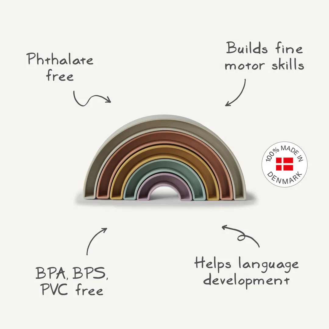 Mushie Rainbow Stacker Toy - Image 4