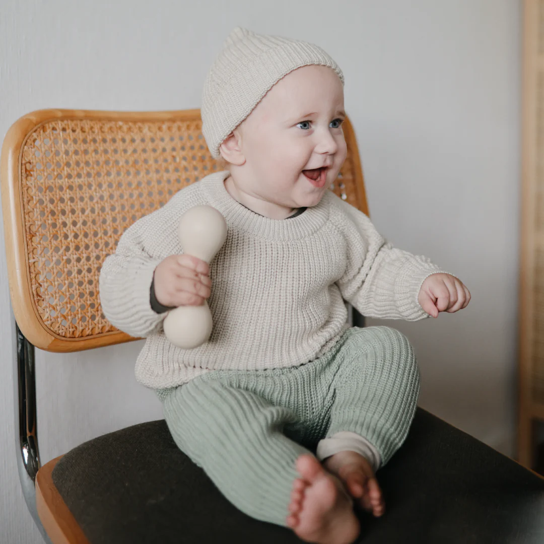 Mushie Silicone Baby Rattle Toy - Image 3