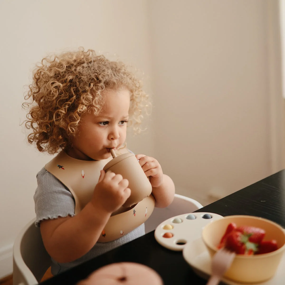 Mushie Silicone Training Cup + Straw - Image 3